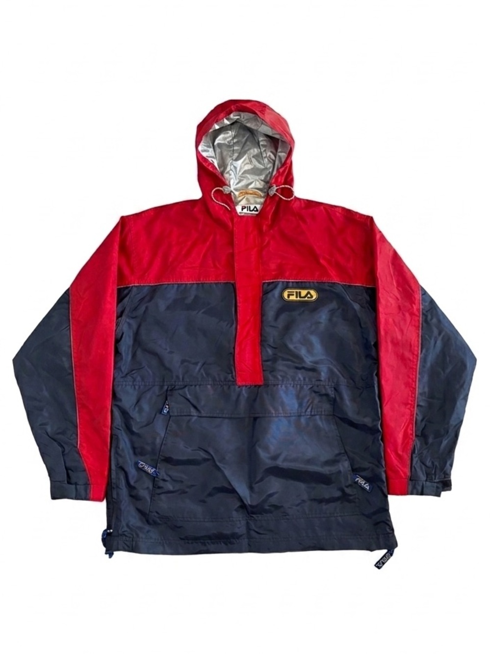 Vintage FILA Warm Up Swim Training Cold Weather Ski Anorak Jacket Size Large